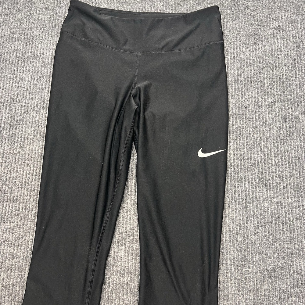 Nike Dri-fit High Rise Ankle Leggings Women's Small Yoga Running Pants Black
